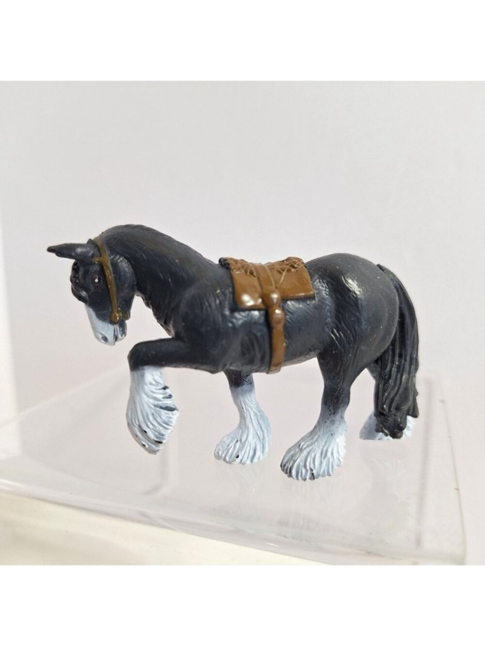 Angus Disney Brave Horse Figure Miniature 3" Black White Cake Topper - Picture 2 of 9